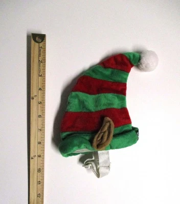 Pet Dog Clothes M Christmas Plush Puppies ELF HAT with Strap *FREE SHIP - Image 1 of 3