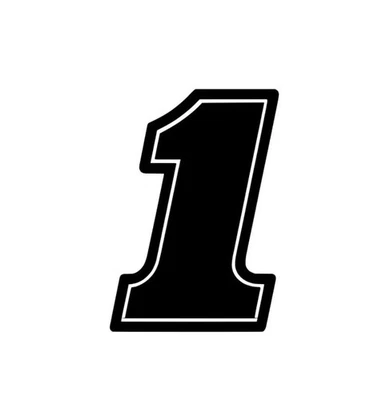 Calcomanía adhesiva vinilo Racing Number #1 moto tu eliges talla y color Foto 1 de 2