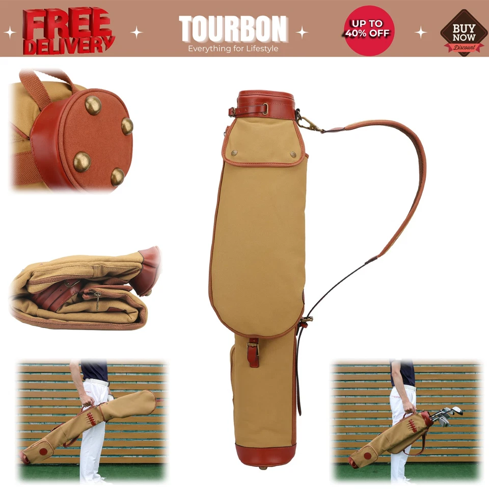 Bolsa de transporte para palos de golf Tourbon Sunday Range paquete de viaje cubierta de lluvia impermeable Foto 1 de 4