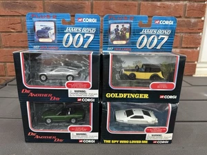 Corgi James Bond Collection / Job Lot X4 Models - With Data Cards - Picture 1 of 9