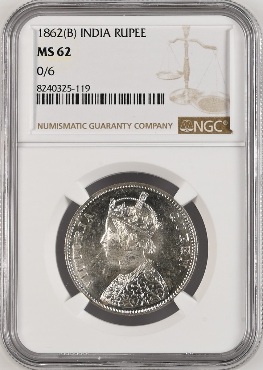 MS64 英領インド ルピー 銀貨 1862B PCGS india rupee $2 1/2 Indian Gold Coin NGC/PCGS MS-64 | Austin Coins