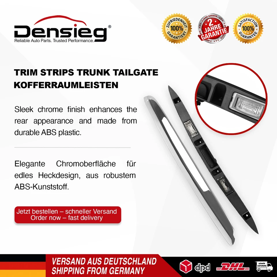 Densieg Tailgate Handle Grip Strip Chrome 51132753603 for Mini R55 R56 R57 R58 - Image 1 of 4