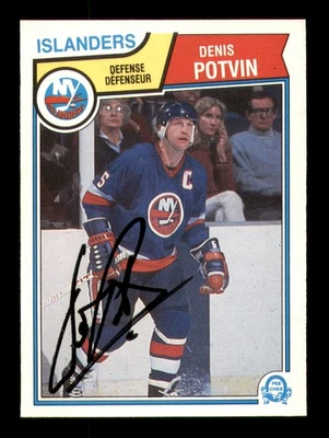 Denis Potvin Signed 1983-84 O-Pee-Chee Card 16 New York Islanders - Image 1 of 2
