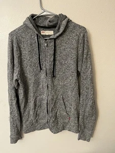 Levi's Herren Medium Hoodie mit durchgehendem Reißverschluss grau gesprenkelt Fleecejacke Outdoor - Bild 1 von 5