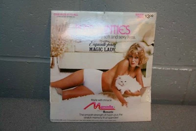 Nuevo de Lote Antiguo Bragas Ronroneadas Años 70 BEIGE Elastizadas Nylon Mágico Dama Calzoncillo Exquisita Forma 928 Foto 1 de 3
