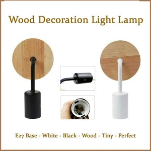 Aplique de pared de metal de madera para decoración del hogar lámpara de pared accesorio lámpara pequeña soporte E27 - Imagen 1 de 19