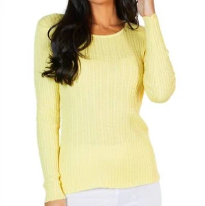 Angel Apparel Braided Scoop Neck Top Lemon - Picture 1 of 5