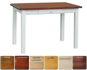 Esstisch Küchentisch Kiefer Tisch massiv Restaurant MIT SCHUBLADE HERSTELLER NEU - Bild 1 von 19