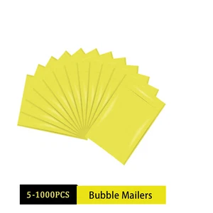 5-1000 Pcs Yellow Poly Bubble Mailers Shipping Mailing Padded Bags Envelopes - Picture 1 of 10