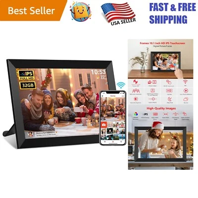 FRAMEO 10.1-Inch Touchscreen Photo Frame with WiFi & Easy Sharing Features - Image 1 of 4