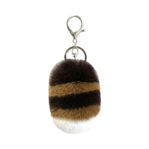 Llavero mullido suave de piel de conejo Rex cola de pompón de conejo llavero bolso encanto - Imagen 1 de 14