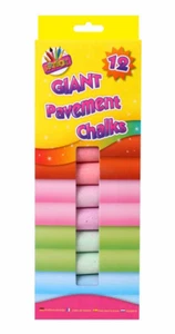 12 verschiedene Farben riesige Pflasterkreiden Kinder Spaß Aktivität Kunst Handwerk Zuhause Schule - Bild 1 von 10