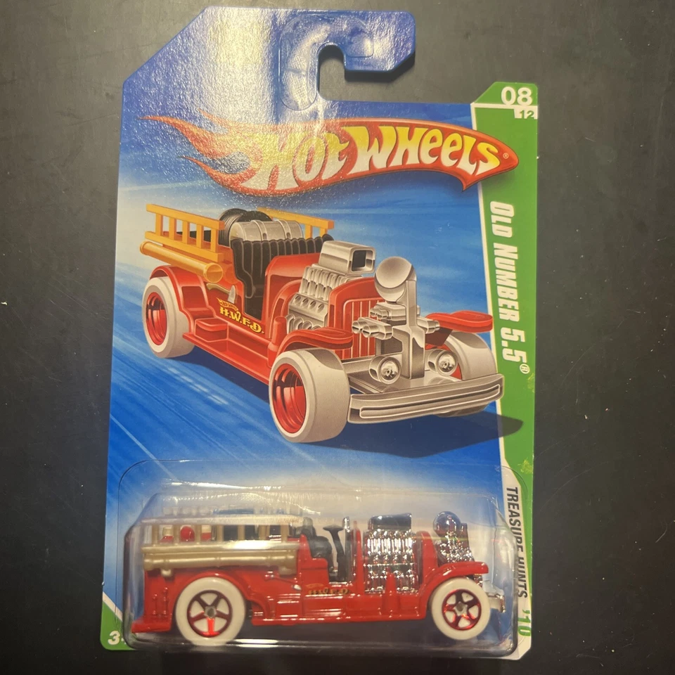 Hot Wheels 2010 #052/240 Treasure Hunts Old Number 5.5 8/12 NEW ON CARD B48 - Image 1 of 3
