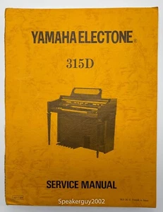 Original Yamaha Electone Organ Service Manual -- 315D - Afbeelding 1 van 1