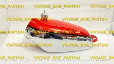 Honda CR125M 1974 Elsinore aluminio pintado rojo gasolina combustible tanque gasolina con tapa Foto 1 de 4