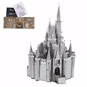 Metal 3D Puzzle Model- Cinderella Castle Stainless silver T-562 - Picture 1 of 8