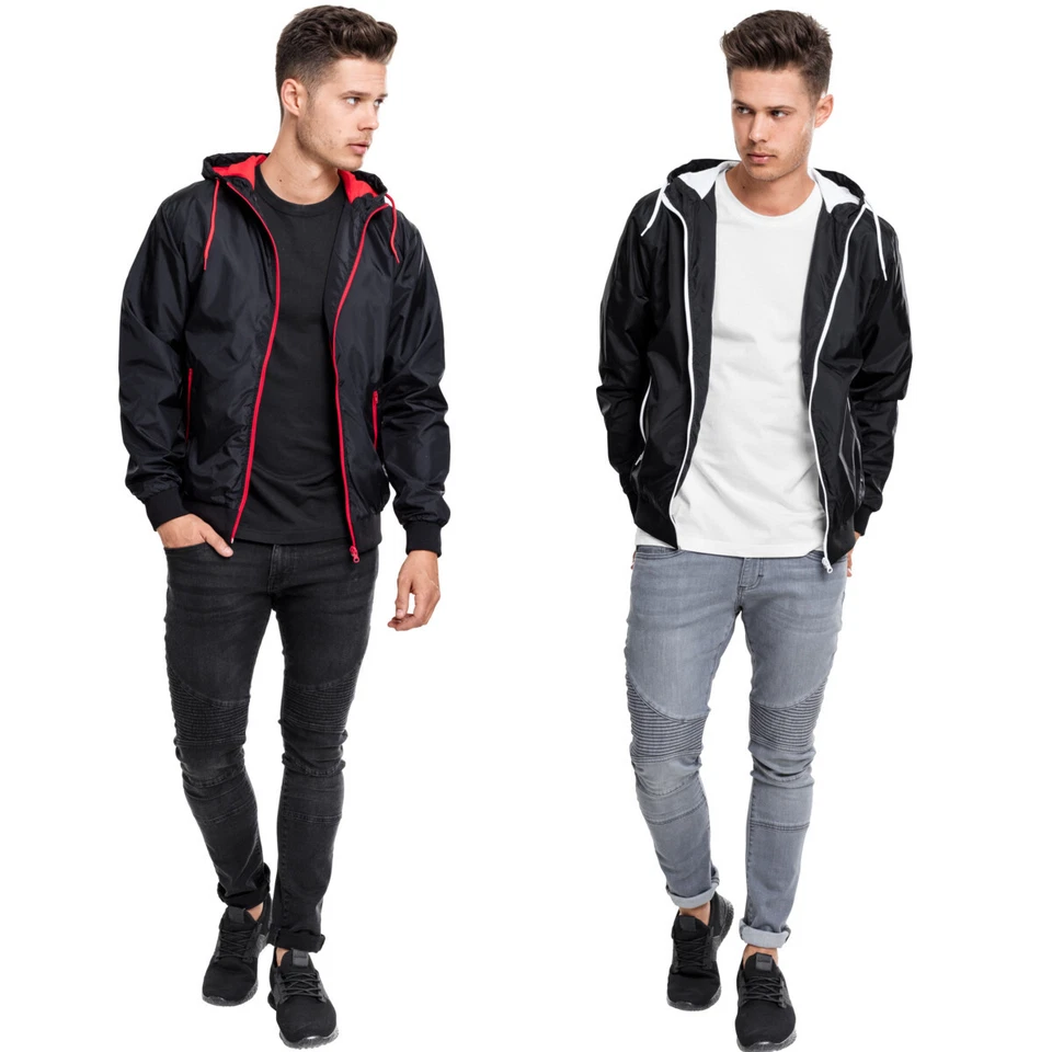 Urban Classics Contrast Windrunner Jacket Windbreaker Transition Streetwear Men - Image 1 of 1