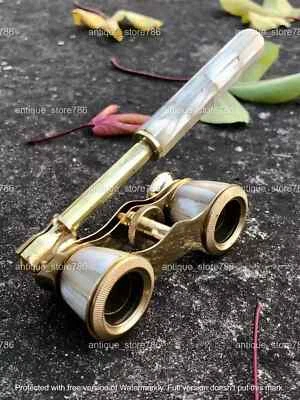Maritime solid brass Finish folding Antique New Designer Binoculars functional - Image 1 of 4