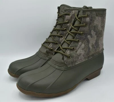 Botas de pato resistentes al agua con cordones camufladas de agua salada talla 11,5 Sperry para hombre Foto 1 de 4