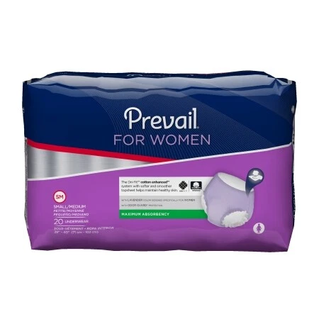 Prevail Adult Absorbent Underwear Small/Medium 28''-40'' 20/Bag -10 Pack