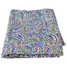 5 Yard Hand-Block Multicolor Paisley Print Cotton Soft Fabric Running Cloth