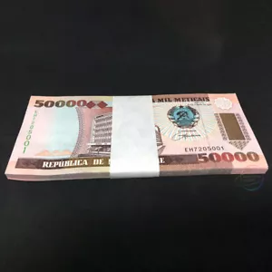 Mozambique 50.000 50000 Meticais X 50 piezas 1993 P-138 medio paquete unc - Imagen 1 de 3
