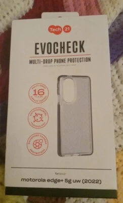Tech21 Evo Check Case for Motorola EDGE+ [Edge Plus] 5G UW 2022 - Smokey Black - Image 1 of 2