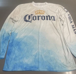 Corona Sport Graphic Long Sleeve Tie Dye Sun Safe Fishing Shirt Size XL - Picture 1 of 5