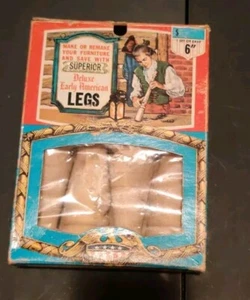 Gerber Furniture Legs Vintage Early American Deluxe Wood Authentic 4 EAVP 6" NIB - Picture 1 of 5
