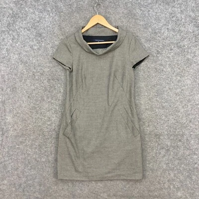French Conncetion Womens Dress Size 6 Grey Short Sleeve Zip Lined 4018 - image 1 of 4