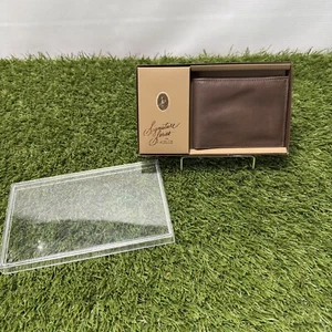 Nueva billetera para hombre AMITY Signature Series vintage marrón cachemir piel de becerro BASF - Imagen 1 de 11