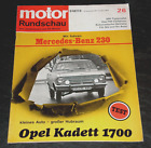 Motor Rundschau 26/67 Mercedes-Benz 230 Automatik, Test Opel Kadett L 1,7 Liter