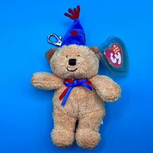 TY Beanie Baby - LAUGHTER the Bear ( Key Clip ) (4 inch) - Picture 1 of 1