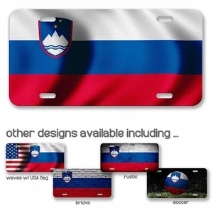 High Grade Aluminum License Plate - Flag of Slovenia (Slovene) - Many Options - Picture 1 of 10
