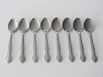 Actualización International CLARIDGE cubiertos de acero inoxidable 8 cucharas de sopa ovaladas Tailandia Foto 1 de 3
