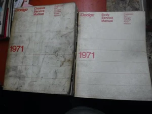 1971 DODGE CHALLENGER CHARGER CORONET DART POLARA MONACO FACTORY SERVICE MANUALS - Imagen 1 de 16