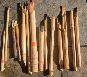 Lot Of 13 Vintage Bamboo Calligraphy Dip Pen - Picture 1 of 13