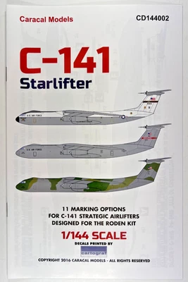 Calcomanías Caracal 1/144.  Elevador de estrellas C-141.  USAF, NASA Foto 1 de 4