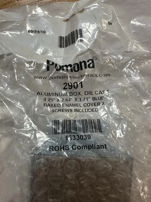 Nuevo Pomona Caja Blindada Aluminio Fundido a Presión 4.25" x 2.64" x 1.71" Azul 2901 Foto 1 de 2