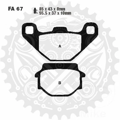 New FA067HH EBC Brake Pads Sintered HH Fits Kawasaki KLR 250 D 1984-1992 — 第 1/4 张图片
