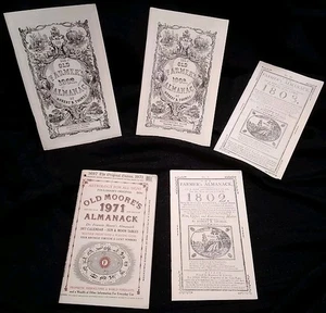 Lot of 5 Old Farmer's (Facsimile) & Moore's (Original) Almanack, Very Good Cond. - Picture 1 of 10