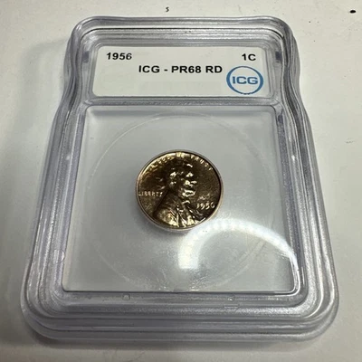 1956 Lincoln Wheat Cent PR68 RD ICG - Image 1 of 4