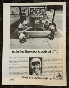 Pubblicità Stampa CITGO Stazione di Servizio "La tua Stella nella Muddle" Calcio 1971 - Foto 1 di 1