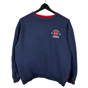 Vintage Y2K Coca Cola Brand Refreshing Soda Pop Promo Blue Sweatshirt Size L - Picture 1 of 8
