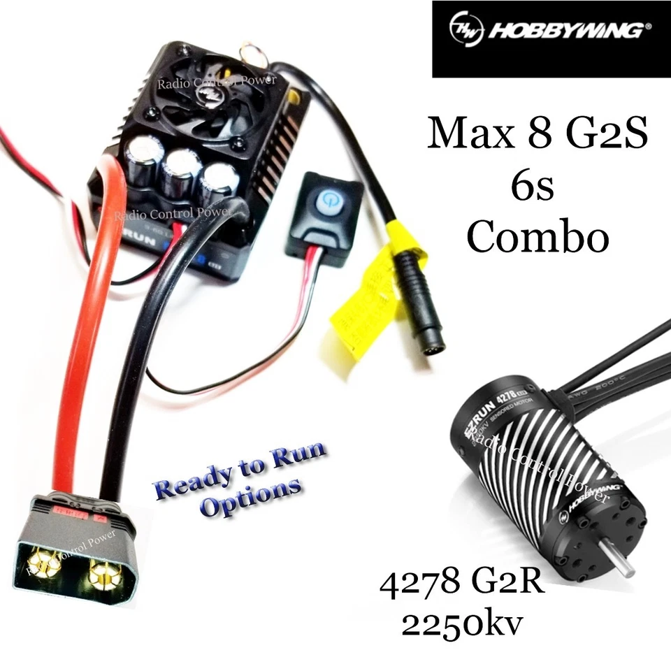 RCP-RTR Hobbywing EZRUN Max 8 G2S ESC & 4278 2250kv G2R 6s Motor Combo RTR - Image 1 of 4