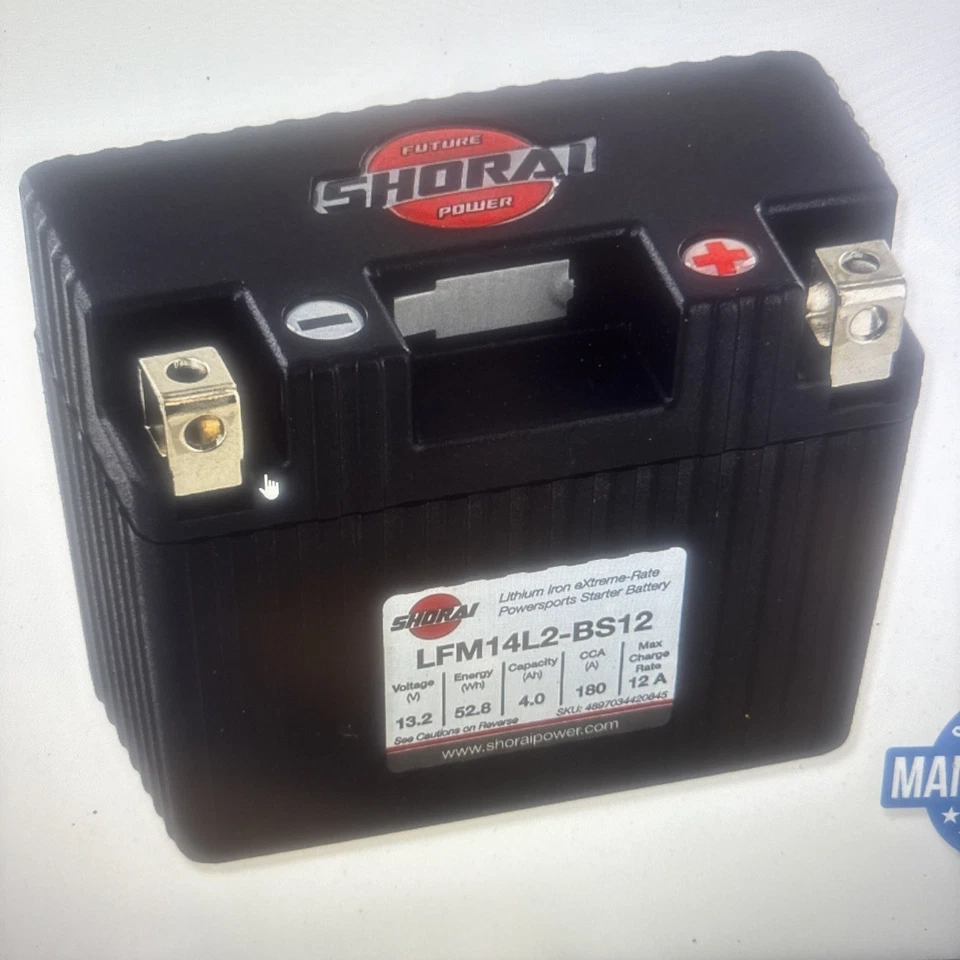 Shorai - LFX14L2-BS12 - литий-железный аккумулятор с экстремальной скоростью - Изображение 1 из 2