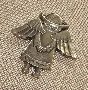 Jeep Collins schöner Messing Engel Anhänger  - Bild 1 von 19