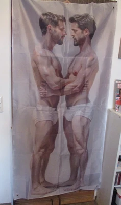 GAY ART RIESEN DRUCK AUF POLYESTER - "  LOVERS  "  90 x 180 CM - Bild 1 von 3