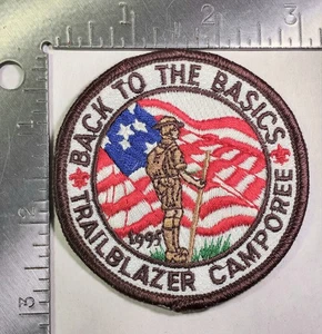 Vtg Old Boy Scouts BSA Patch 1995 Back To Basics Trailblazer Camporee - Picture 1 of 3