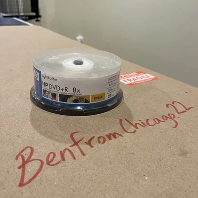 HP 8x LightScribe 4.7GB 120 Minute  DVD+R Media 25 Pack / New Sealed OEM - Image 1 of 4